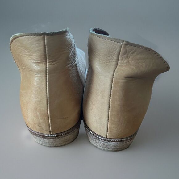 Free People Mont Blanc Sandals Leather Block Heel Size 39/8.5 US - Picture 3 of 11